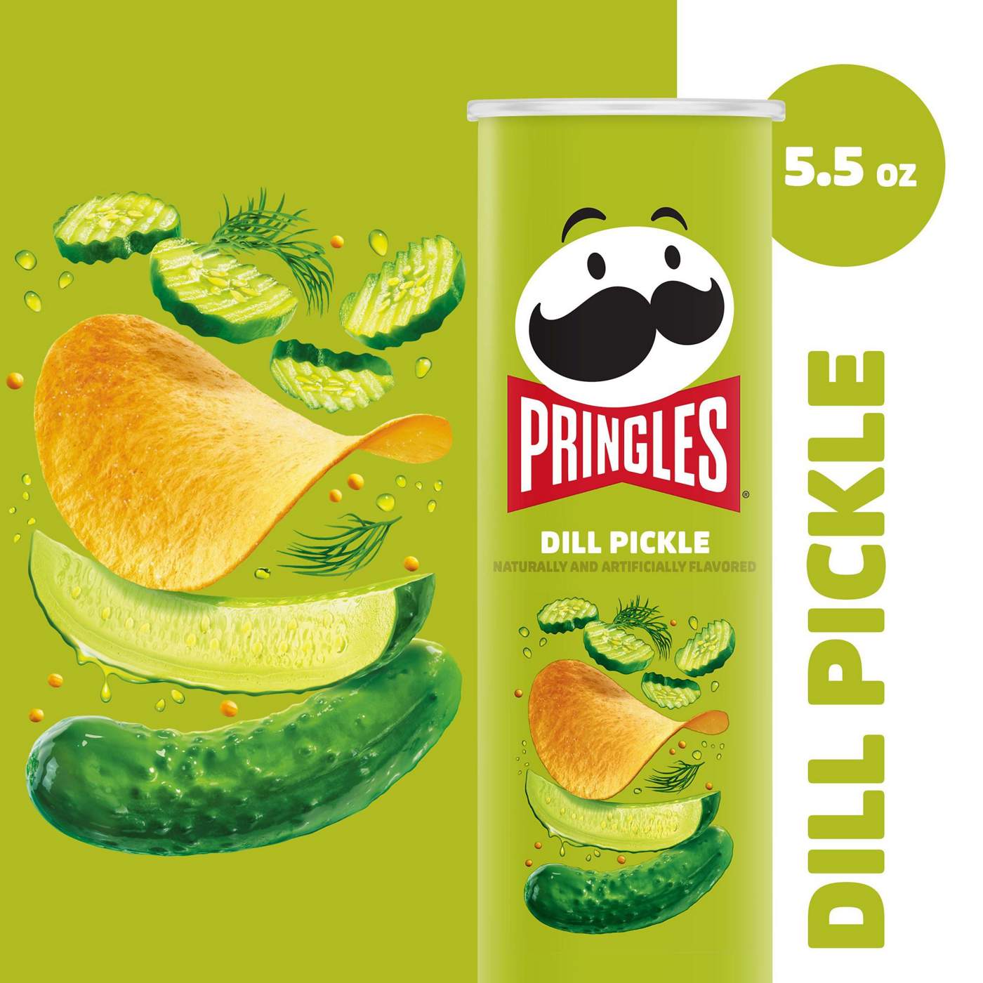 Pringles Dill Pickle Potato Crisps Chips; image 5 of 6