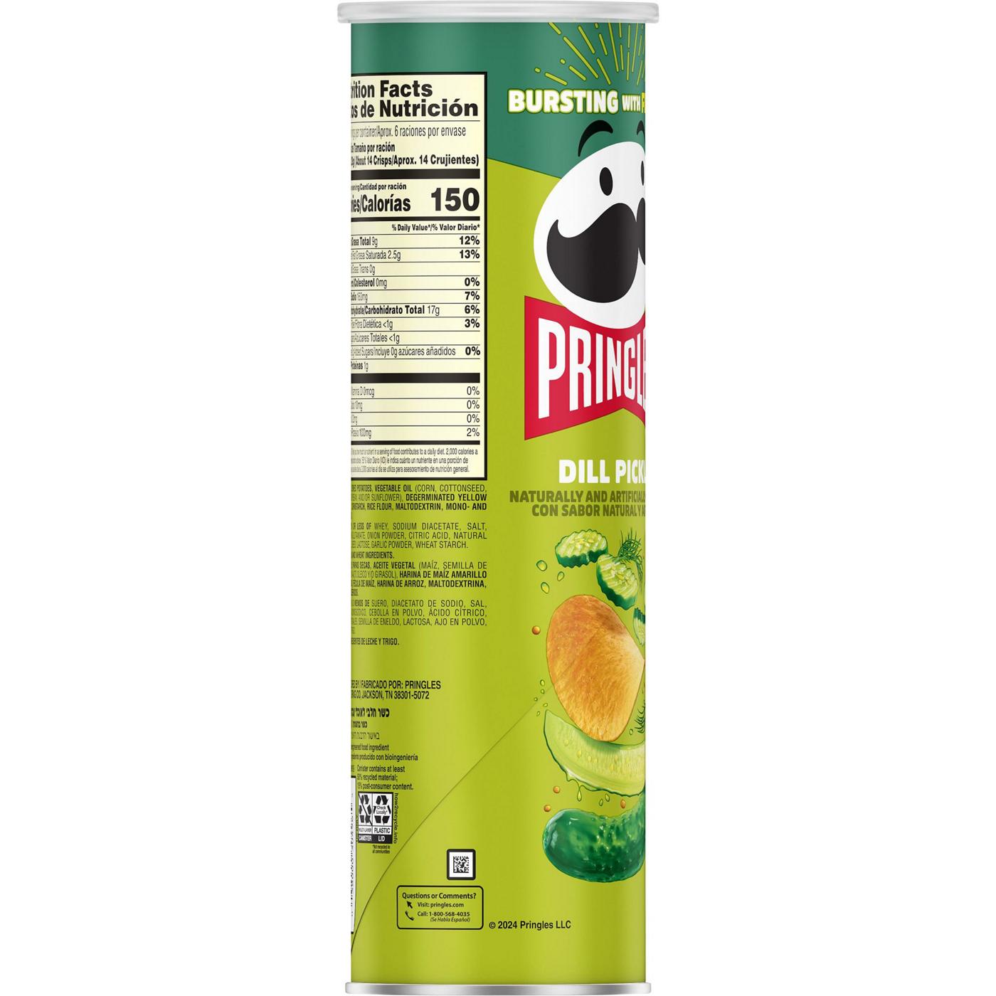 Pringles Dill Pickle Potato Crisps Chips; image 6 of 7