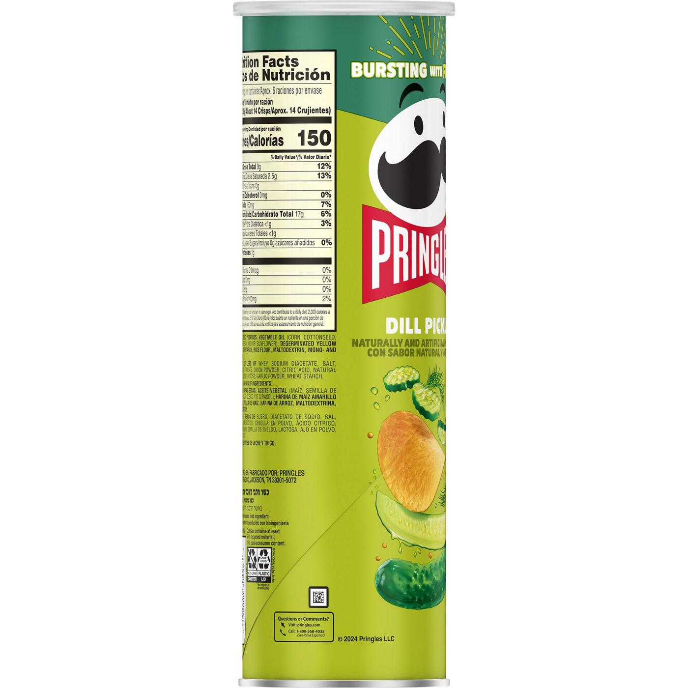 Pringles Dill Pickle Potato Crisps Chips; image 6 of 6