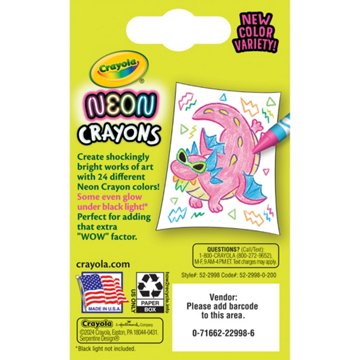 Crayola Neon Crayons, 24 pk