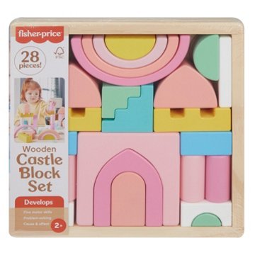 Fisher-Price Wooden Castle Block Set, 28 pc