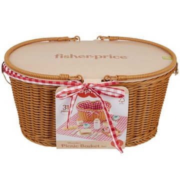 Fisher-Price Wooden Picnic Basket Set, 31 pc