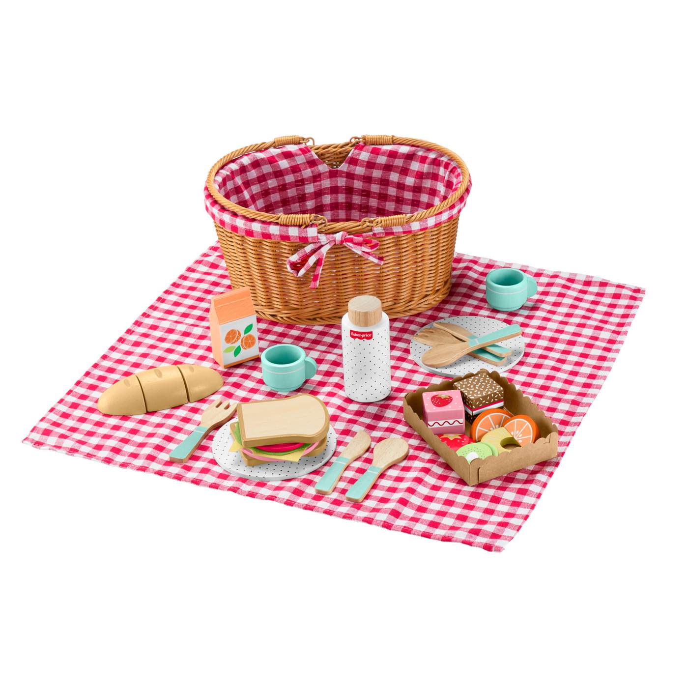 Fisher-Price Wooden Picnic Basket Set; image 2 of 2