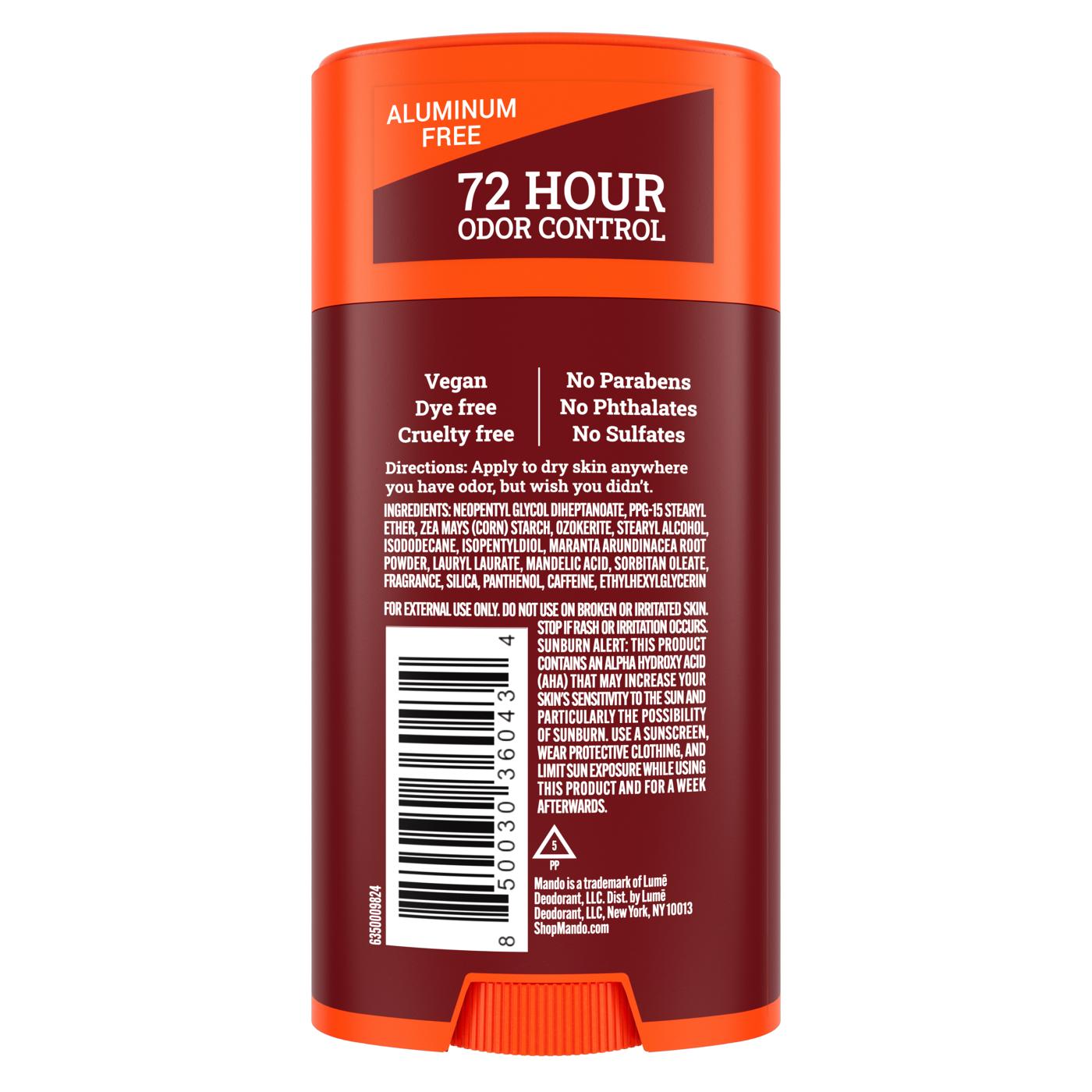 Mando Whole Body Deodorant - Men's Aluminum-Free Smooth Solid Stick Deodorant - Bourbon Leather; image 4 of 9