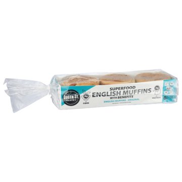 Queen St. Bakery Gluten Free Superfood English Muffins, 16.93 oz