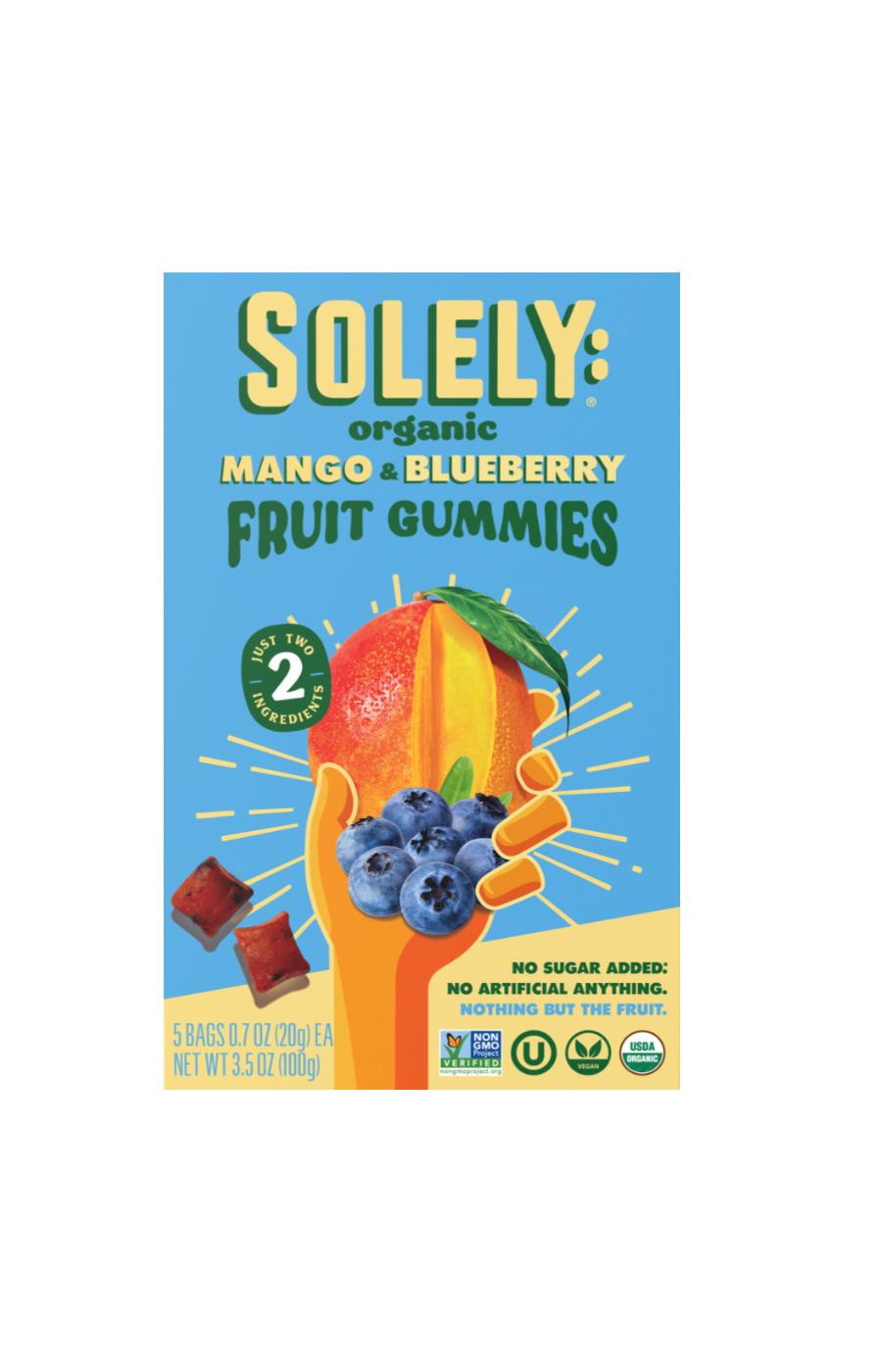 Solely Organic Mango & Bluebrrry Fruit Gummies; image 1 of 6