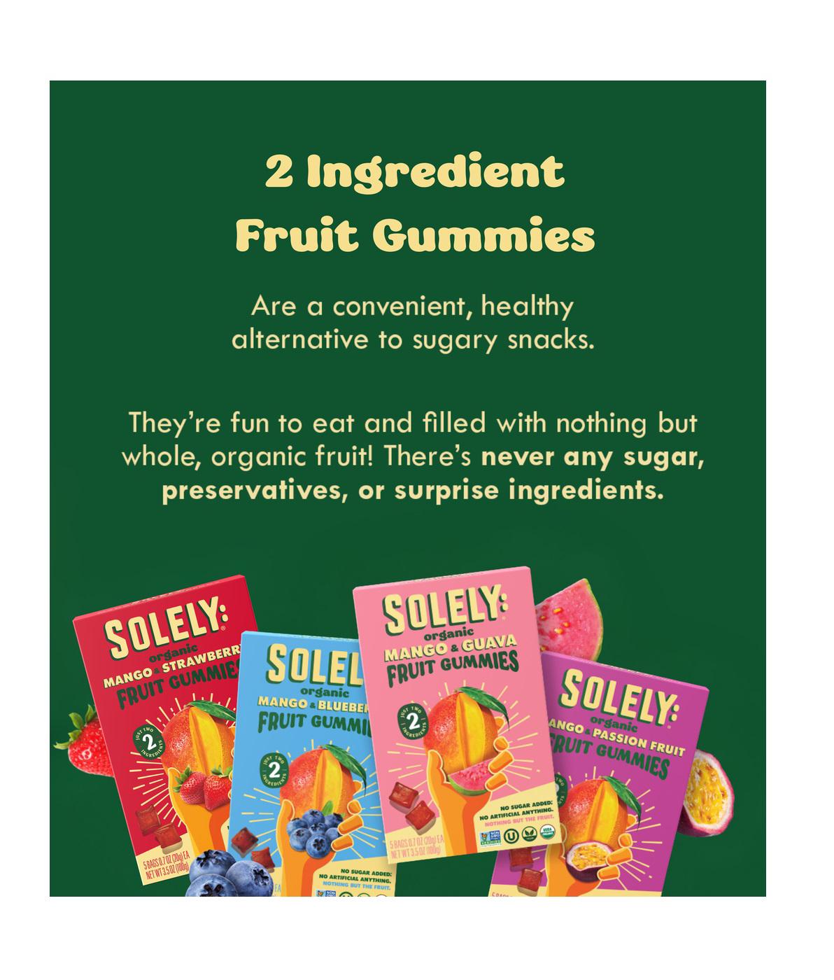 Solely Organic Mango & Bluebrrry Fruit Gummies; image 2 of 6