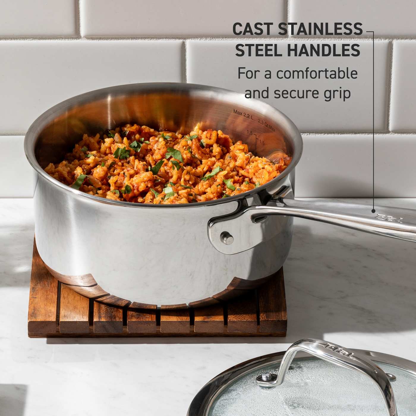 T-fal Tri-Ply Stainless Steel Cookware Set; image 3 of 8