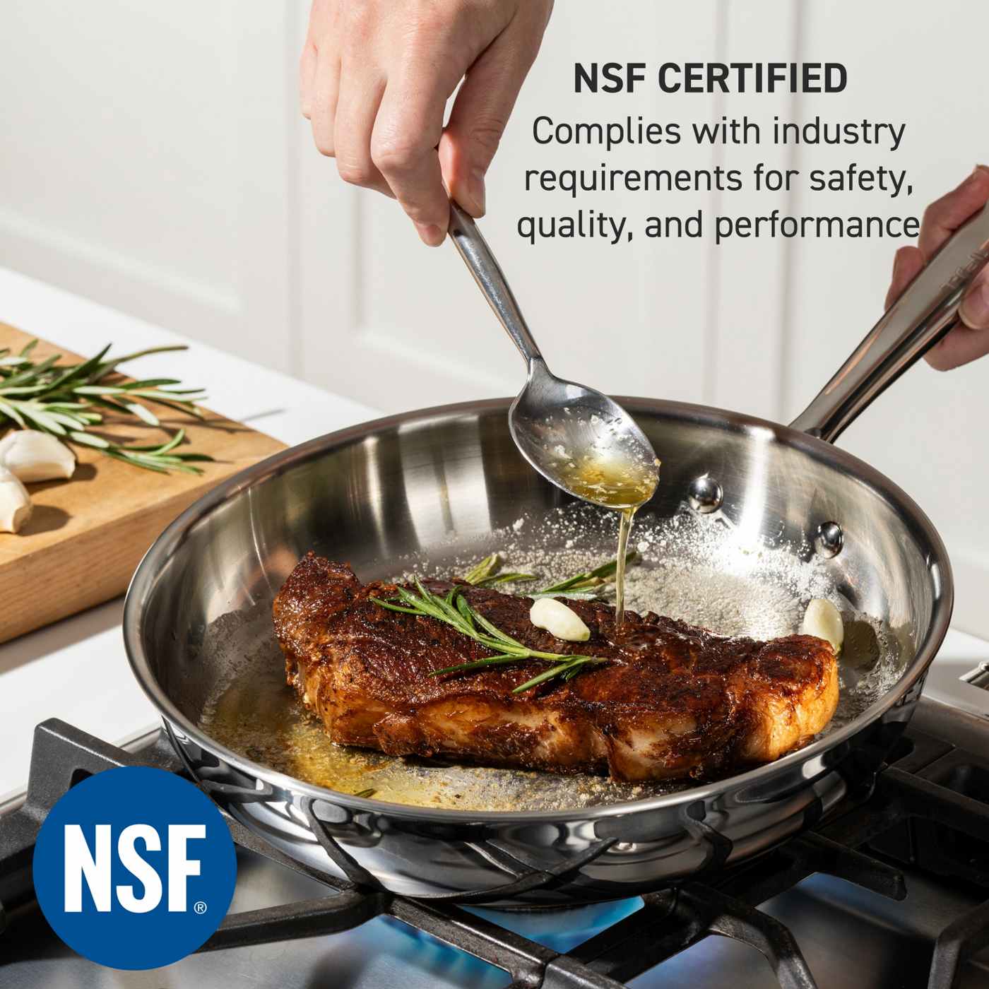 T-fal Tri-Ply Stainless Steel Cookware Set; image 5 of 8