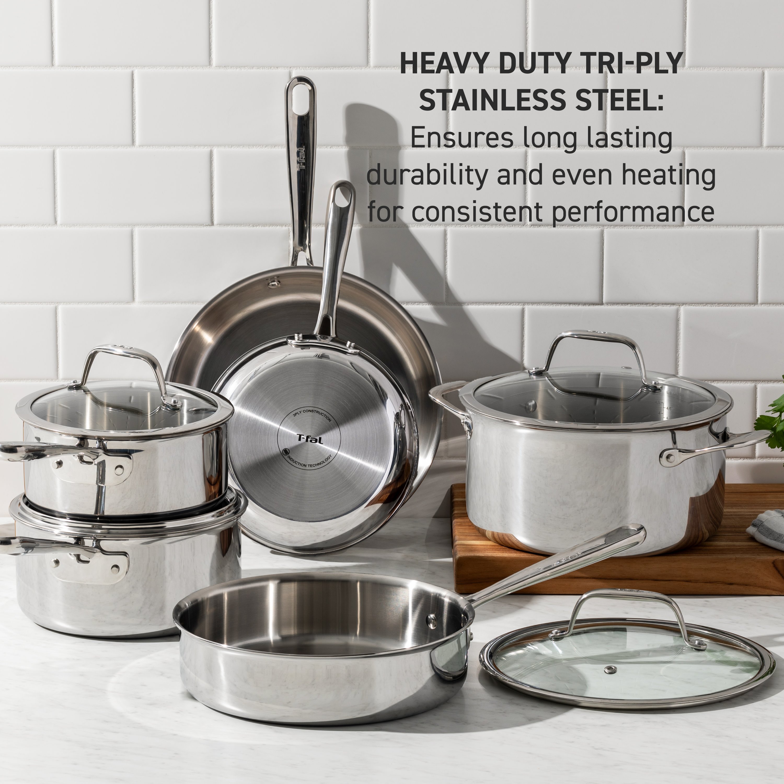 T-fal Tri-Ply Cookware Set - Thumbnail 4