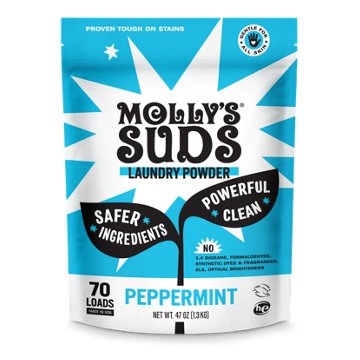 Molly's Suds Laundry Detergent Powder, 70 Loads - Peppermint, 41.8 oz