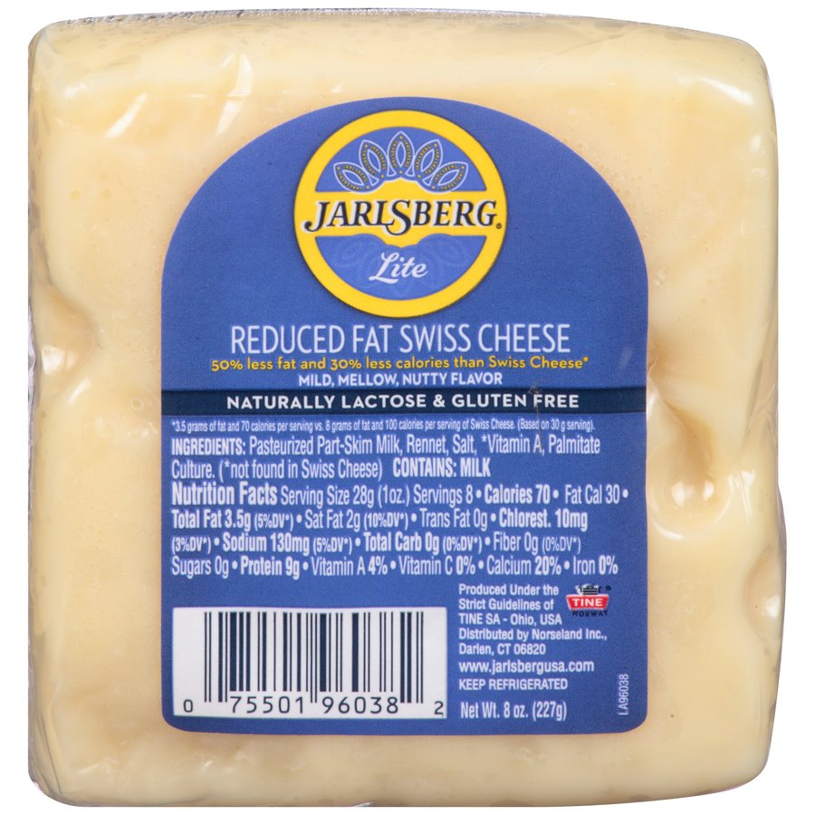 Jarlsberg Lite Reduced Fat Swiss Cheese - Shop Cheese at H-E-B