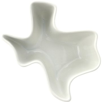 our goods Porcelain Texas Shaped Dip Bowl, 4.7''