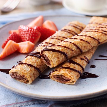 St Pierre Chocolate & Hazelnut Rolled Crepes, 6 ct