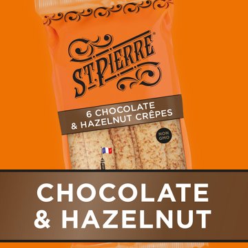 St Pierre Chocolate & Hazelnut Rolled Crepes, 6 ct