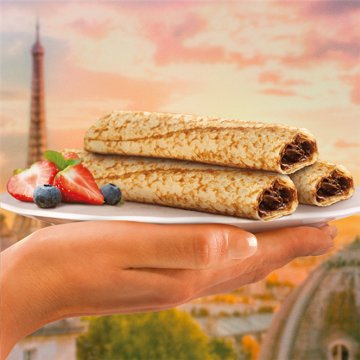 St Pierre Chocolate & Hazelnut Rolled Crepes, 6 ct