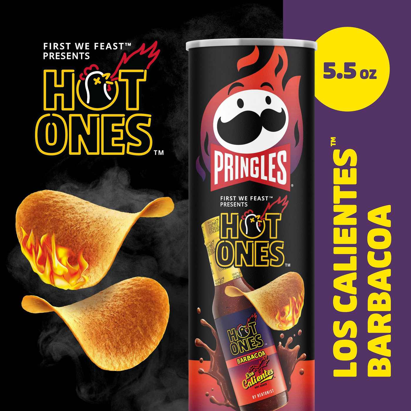 Pringles Los Calientes Barbacoa Potato Crisps Chips; image 4 of 7