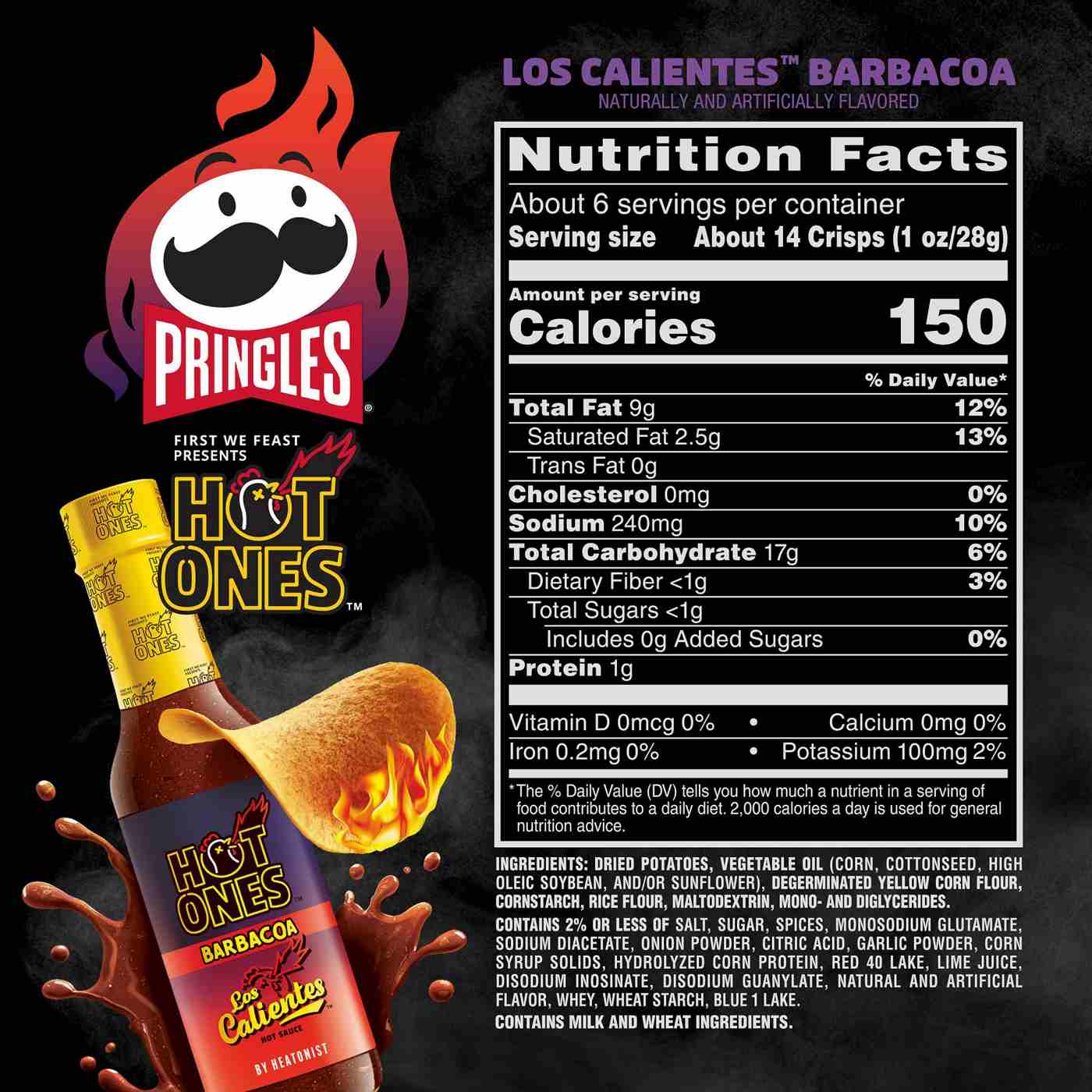 Pringles Los Calientes Barbacoa Potato Crisps Chips; image 7 of 7