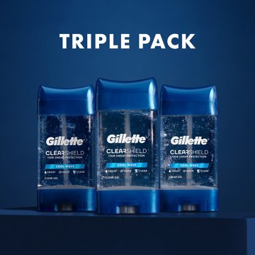Gillette Clear Shield Cool Wave Antiperspirant - 3 Pack