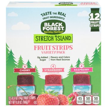 Black Forest Stretch Island Fruit Strips Variety Pack, 12 ct