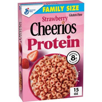 General Mills Strawberry Protein Cheerios Cereal - Family Size