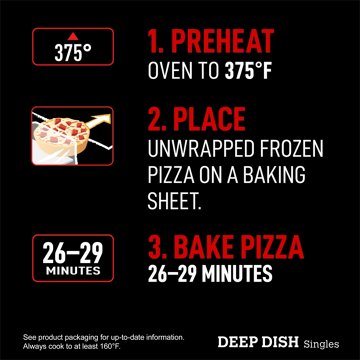 Red Baron Pepperoni Deep Dish Singles Frozen Pizza, 5 ct