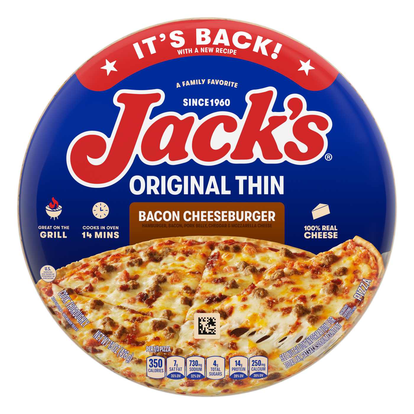 Jack's Original Thin Bacon Cheeseburger; image 1 of 4