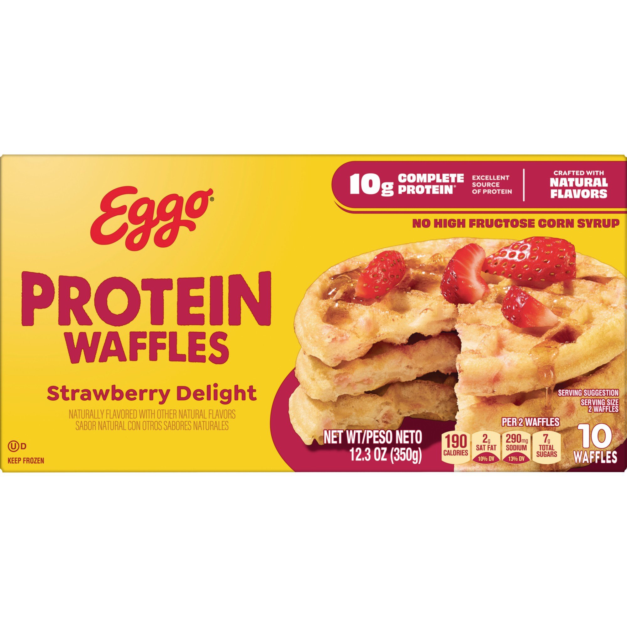 Eggo Strawberry Delight 10g Protein Waffles - Shop Entrees & sides at H-E-B