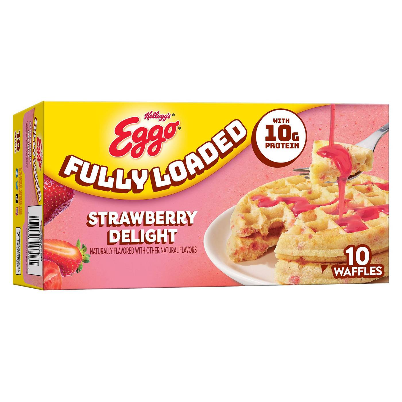 Eggo Fully Loaded Strawberry Delight Protein Waffles, 12.3 oz; image 2 of 6