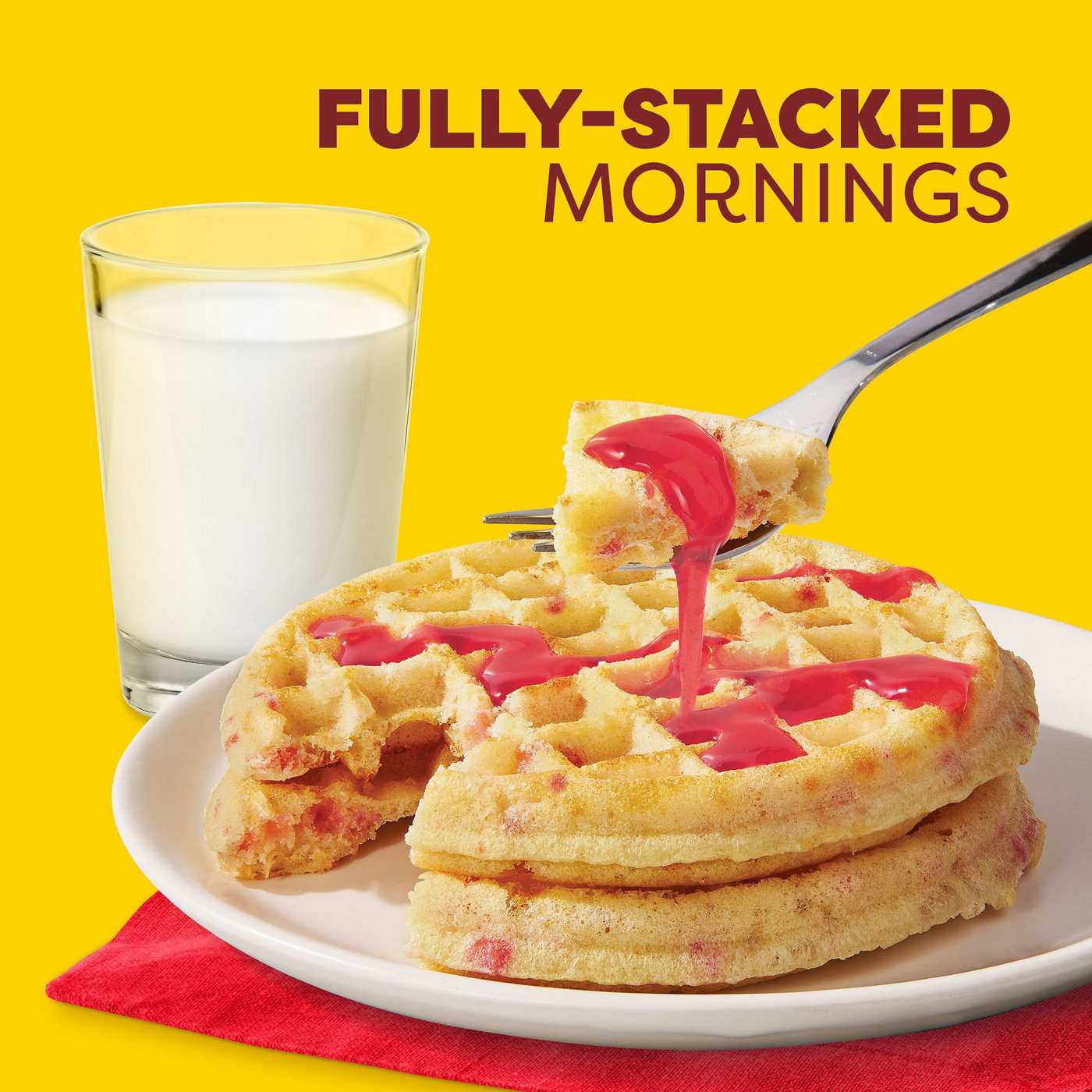 Eggo Fully Loaded Strawberry Delight Protein Waffles, 12.3 oz; image 3 of 6