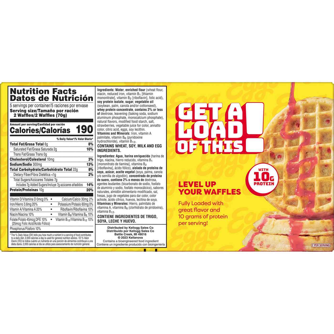 Eggo Fully Loaded Strawberry Delight Protein Waffles, 12.3 oz; image 4 of 6