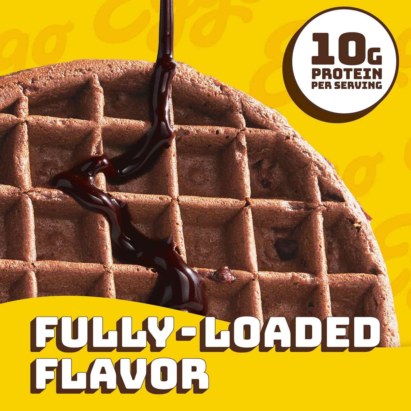 Eggo Fully Loaded Chocolate Chip Brownie Protein Waffles, 12.3 oz; image 2 of 6