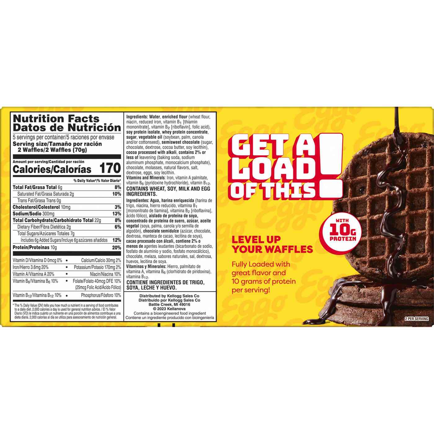 Eggo Fully Loaded Chocolate Chip Brownie Protein Waffles, 12.3 oz; image 6 of 6