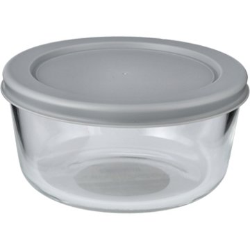 our goods Round Borosilicate Glass Food Storage Container, 2 cup