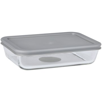 our goods Rectangle Borosilicate Glass Food Storage Container, 3 cup