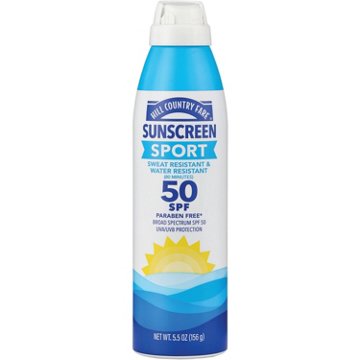 Hill Country Fare Sport Broad Spectrum Sunscreen Spray Oxybenzone Free - SPF 50
