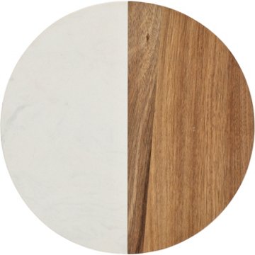 our goods Round Marble & Wood Charcuterie Board, 13''