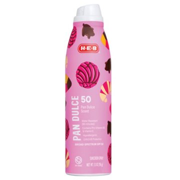 H-E-B SPF 50 Pan Dulce Sunscreen Spray - Oxybenzone Free