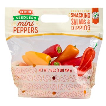 H-E-B Fresh Seedless Mini Peppers