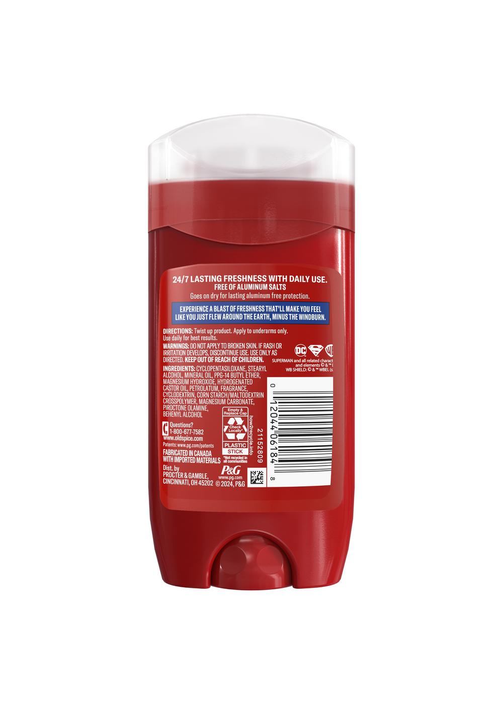 Old Spice Deodorant Man Of Tomorrow Superman - Bright Citrus