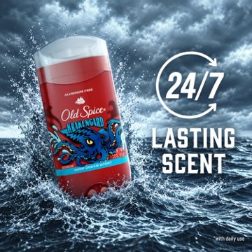 Old Spice Aluminum Free Deodorant for Men, Legendary Fragrance, Krakengard, Deep Ocean Scent, Twin Pack