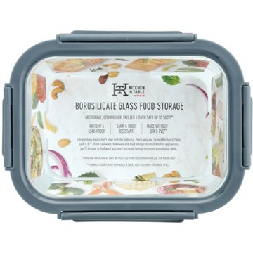 Kitchen & Table by H-E-B Borosilicate Glass Rectangle Food Storage Container, 2.6 cups