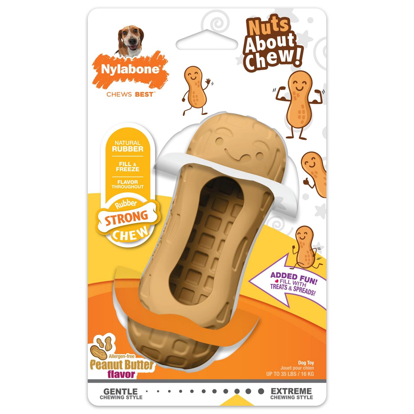 Nylabone Strong Chew Fillable Peanut Butter Flavor Toy; image 1 of 2