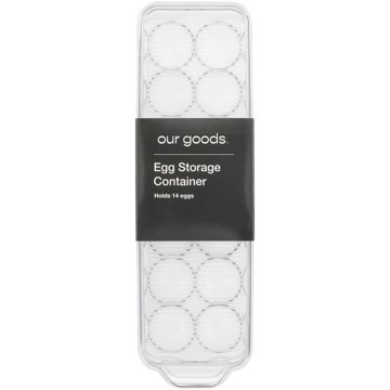 our goods Egg Caddy with Lid - Clear