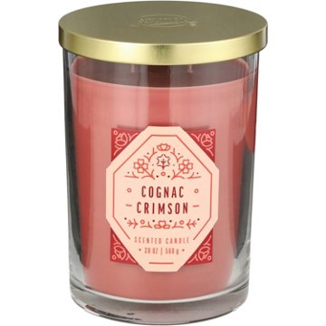 Destination Holiday Cognac Crimson Scented 2 Wick Jar Candle, 20 oz