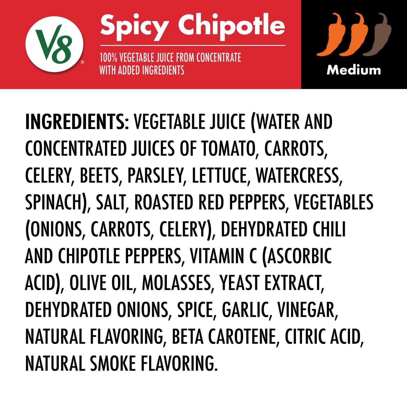 V8 Limited Edition 100% Vegetable Juice - Spicy Chipotle; image 2 of 3