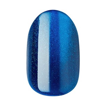 KISS Color FX by imPRESS No Glue Press-On Manicure Nails - Reconnect (Blue Oval Short Nails), 30 ct