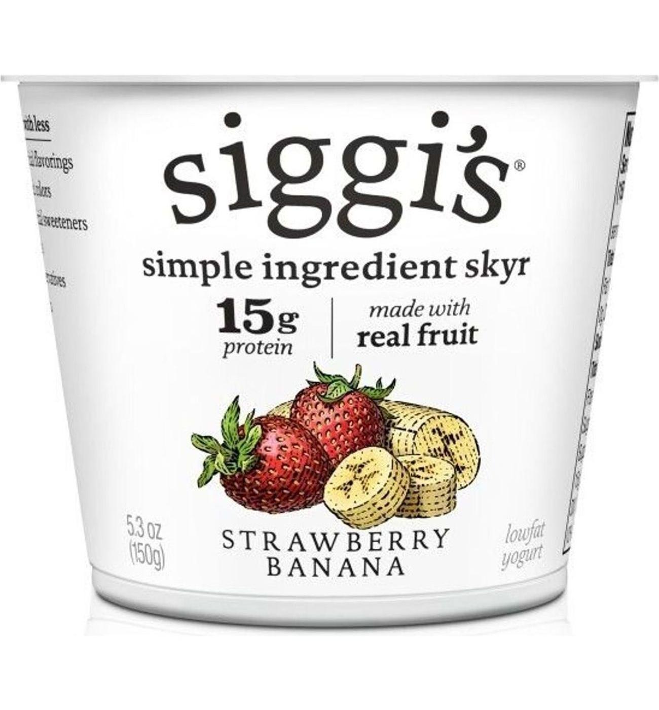 Siggi's Low-Fat Icelandic Strained Skyr Yogurt - Strawberry Banana; image 1 of 5