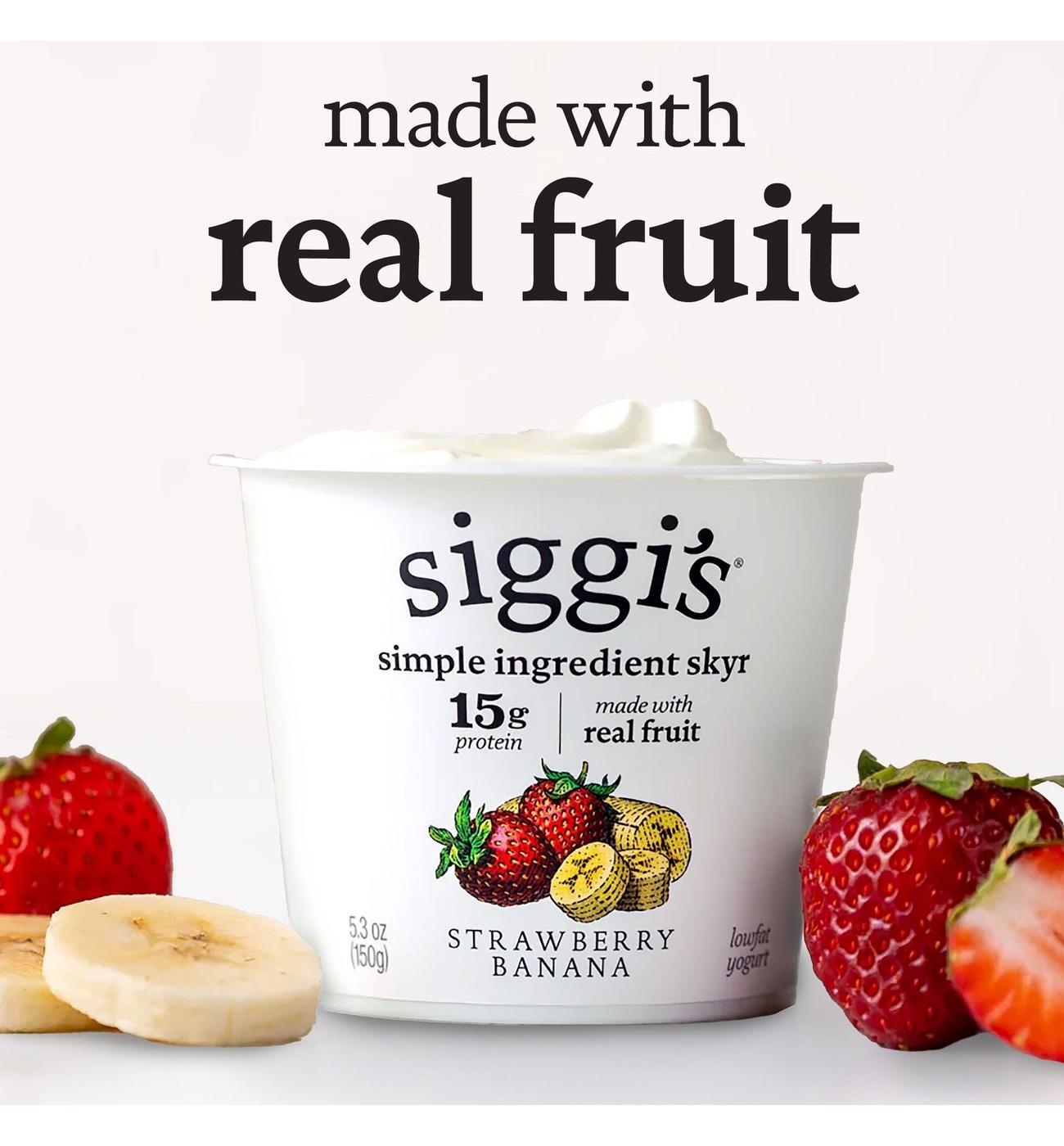 Siggi's Low-Fat Icelandic Strained Skyr Yogurt - Strawberry Banana; image 4 of 5