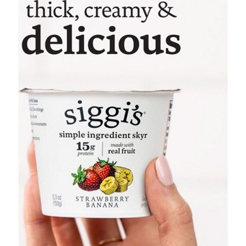 Siggi's Low-Fat Icelandic Strained Skyr Yogurt - Strawberry Banana, 5.3 oz
